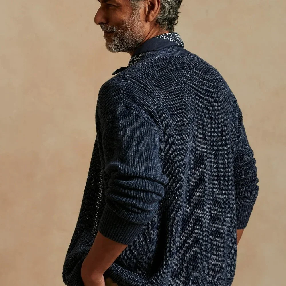 Banana Republic Relaxed 100% Linen Button Front Cardigan